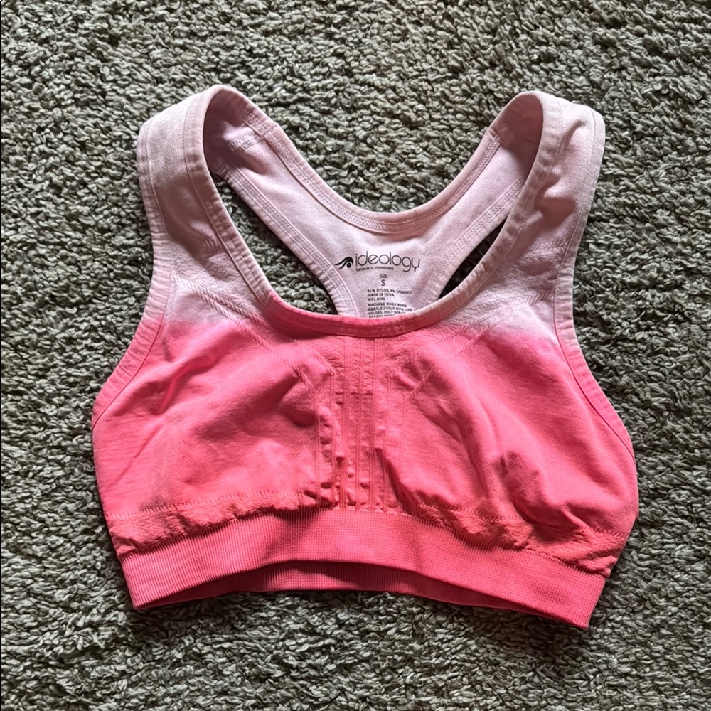 Ideology Gradient Pink Sports Bra